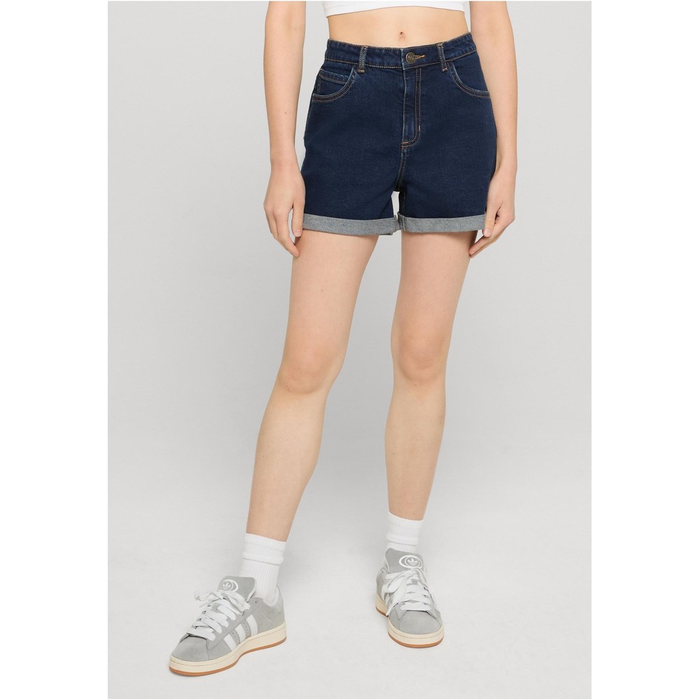 Urban Classics - High Waist Denim Shorts - Blue